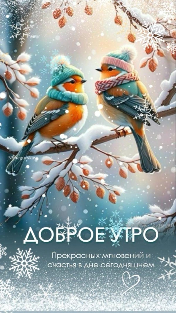 добрая зимнее утро