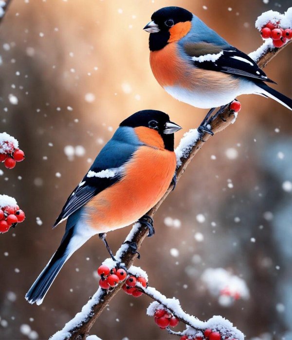 птица снегирь