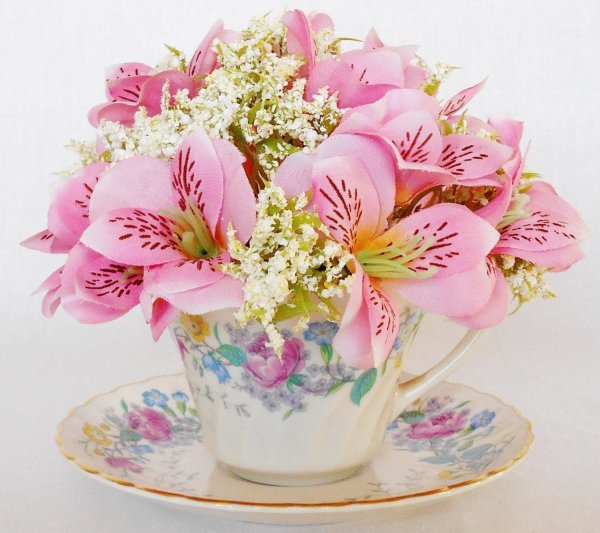 букетик в чашке