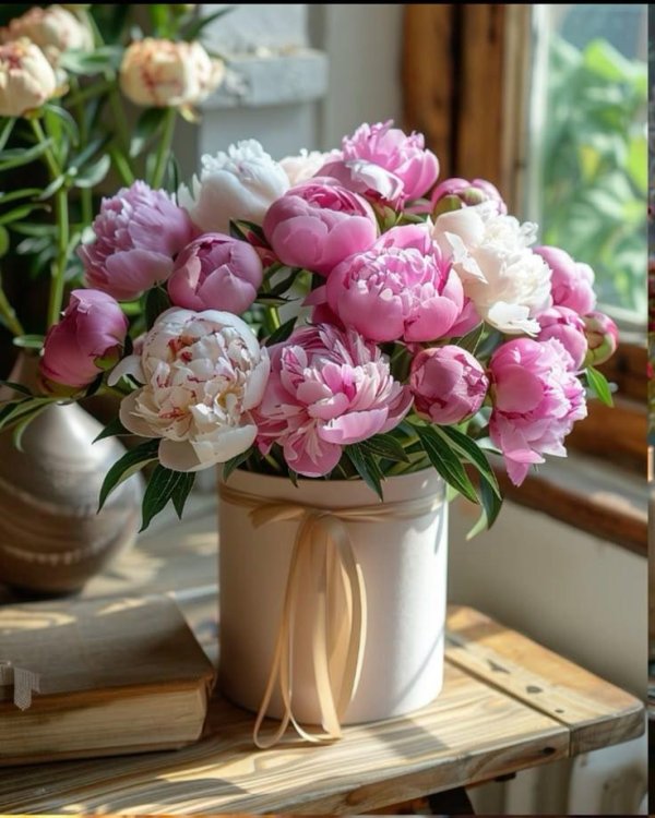 розовые пионы