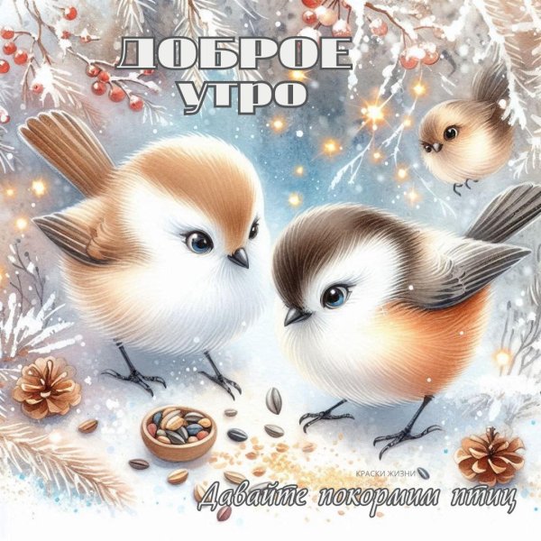 открытка зимнее доброе утро