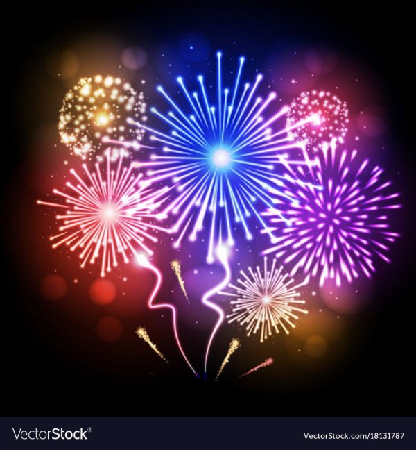 открытка с салютом