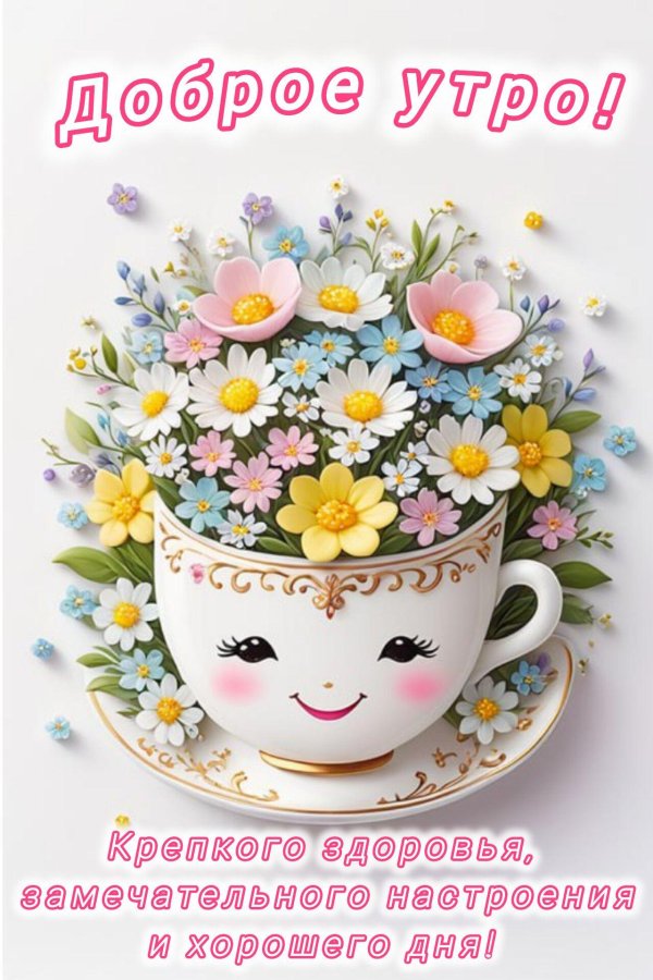 цветы в чашке