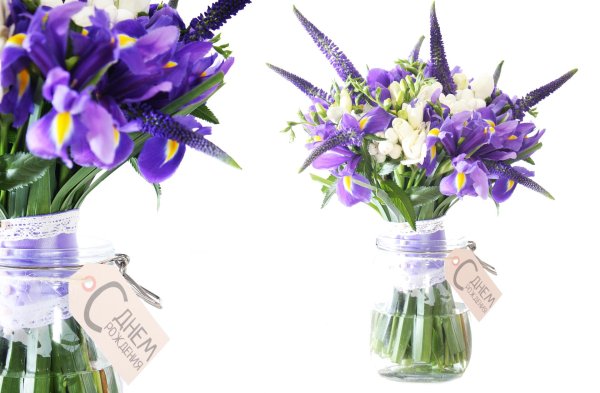 монобукет  ирисы