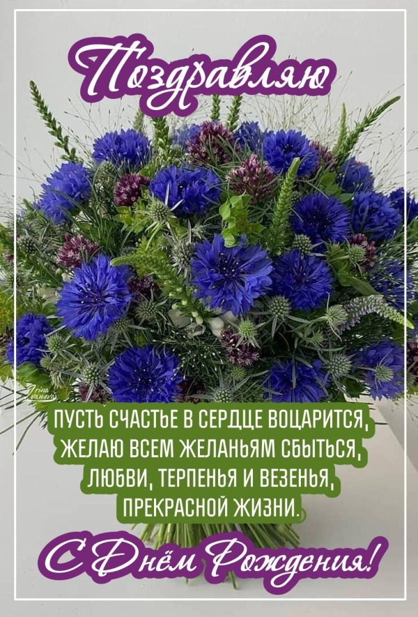 букет васильки