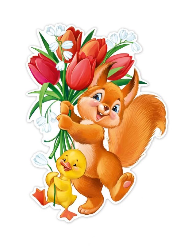 плакат вырубной белочка