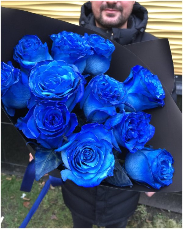 букет голубых роз