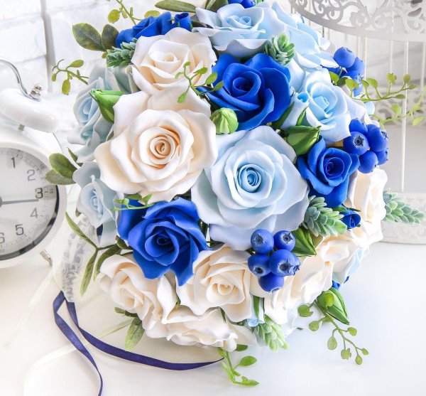 голубой букет