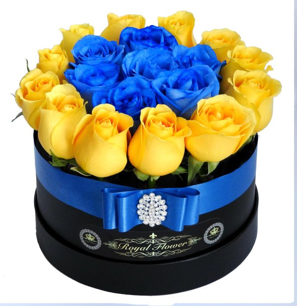 сине желтые цветы