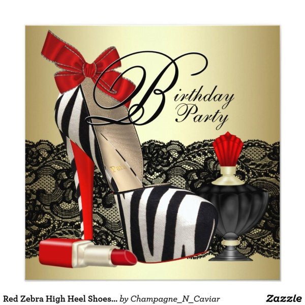 приглашение на красно черную вечеринку