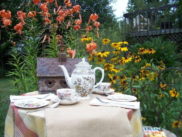 чаепитие в саду
