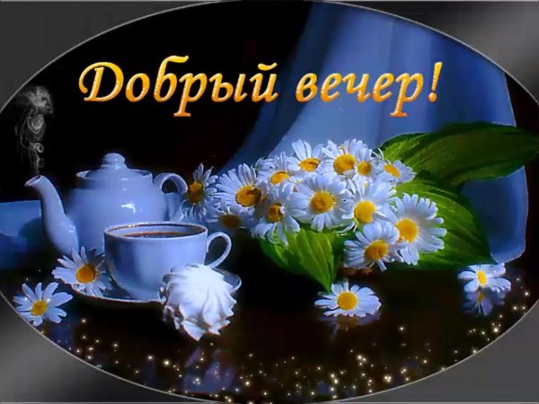 добрый вечер с ромашками