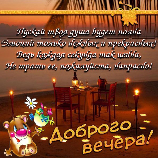 поздравление с добрым вечером