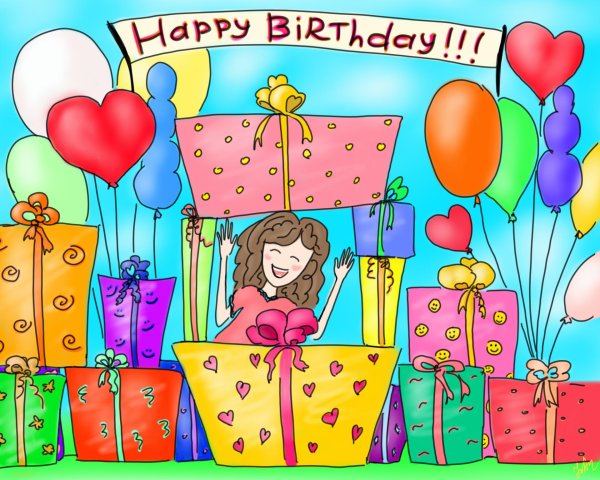 открытка ко дню рождению