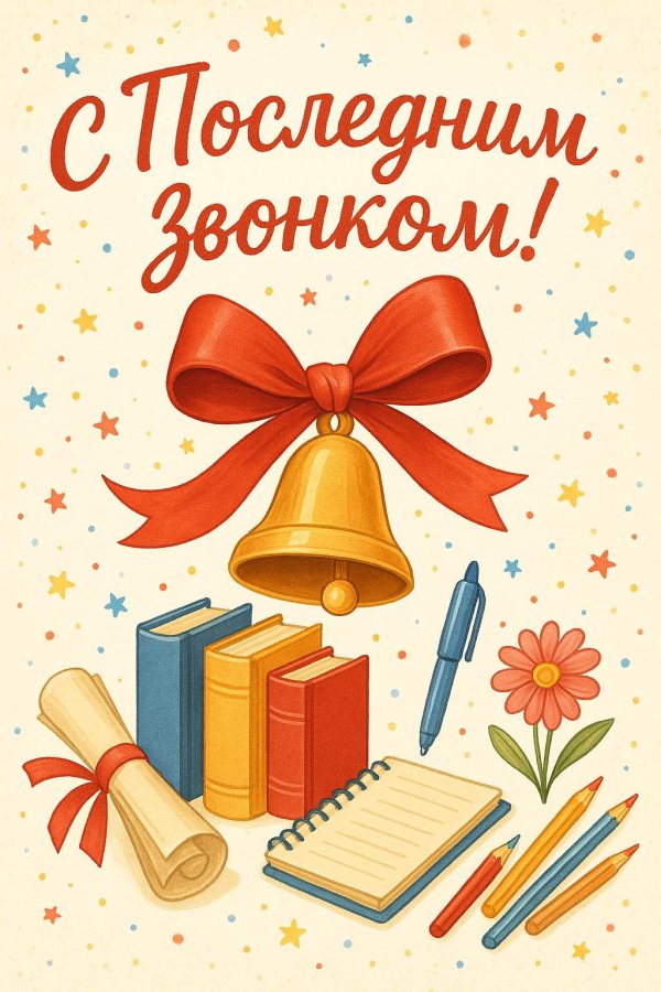 открытка на последний звонок