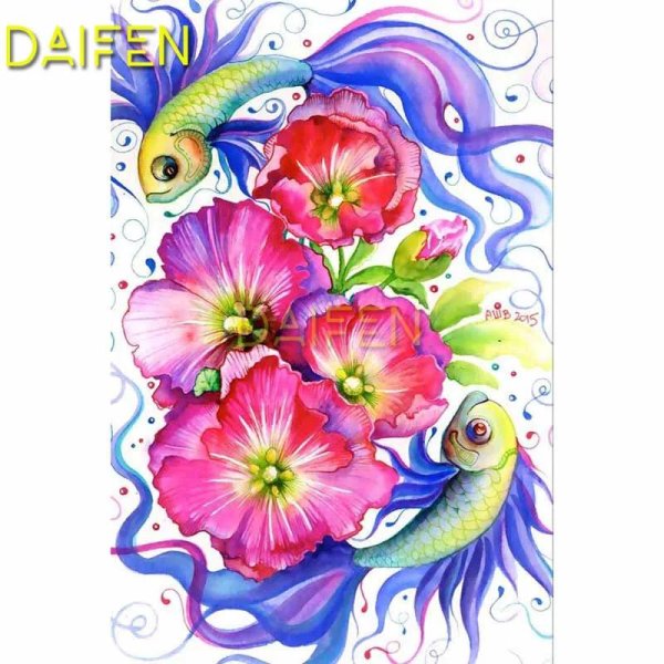 акварельные цветы