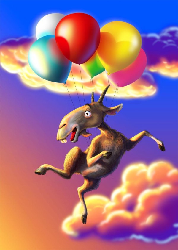 веселый ослик