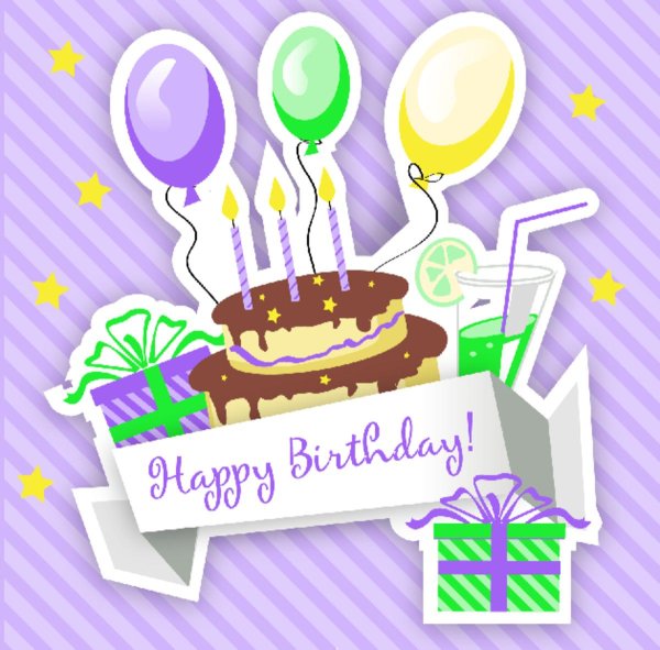стикеры с днем рождения для