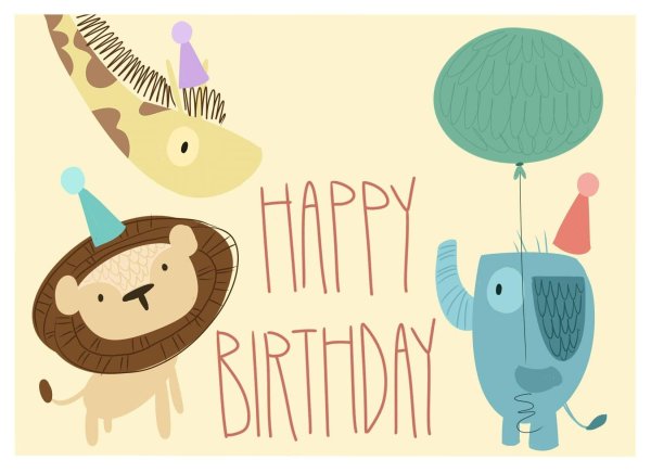 открытка ко дню рождению