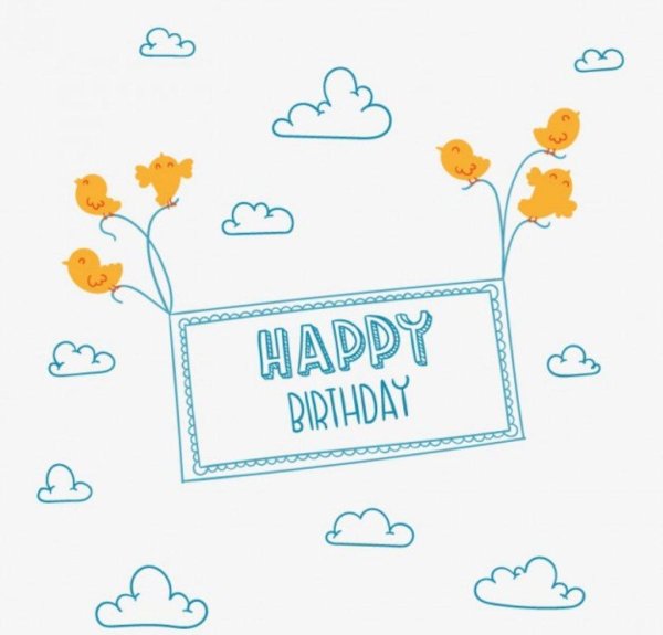 открытка с др минимализм