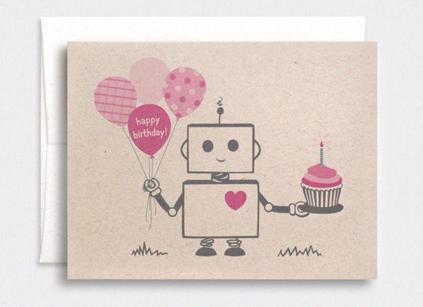 открытка с др минимализм