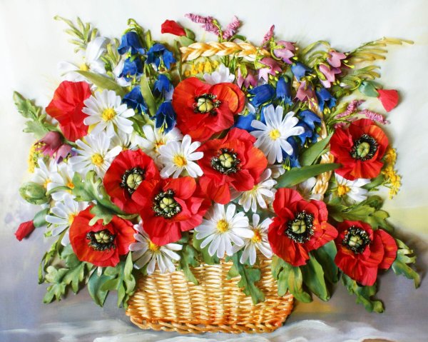 вышивка лентами