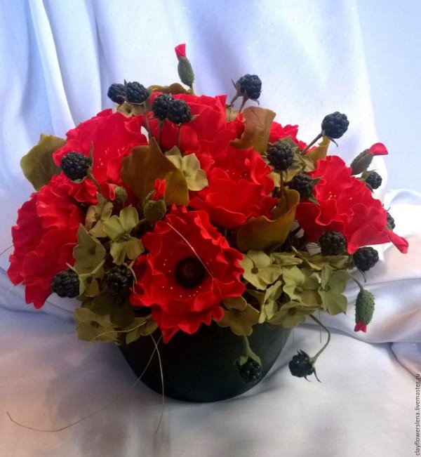 конфетный букет из маков