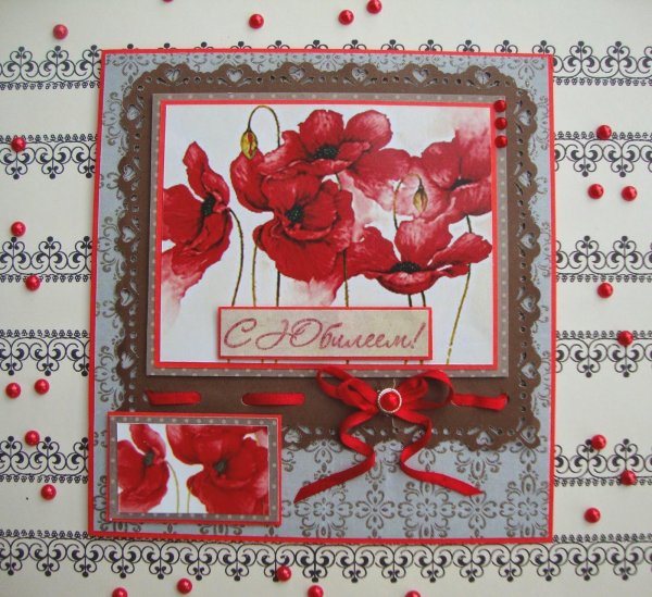 открытка маки