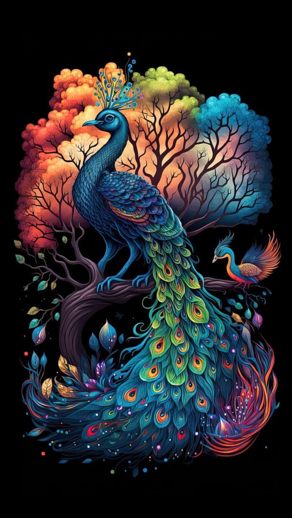 peacock art