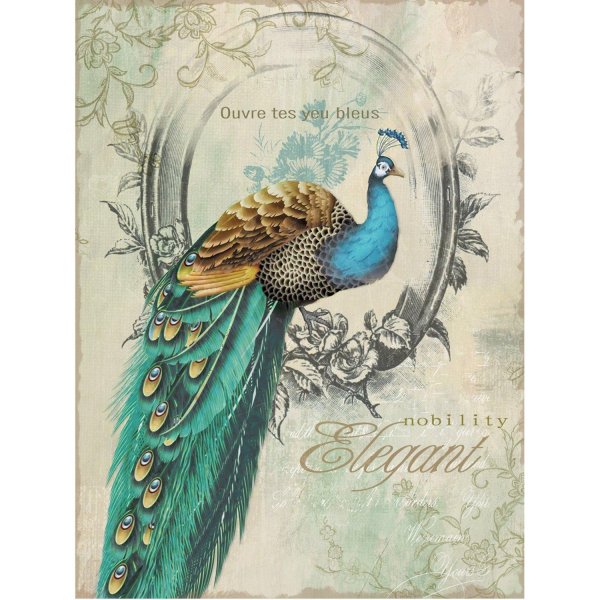 картина с двумя павлинами