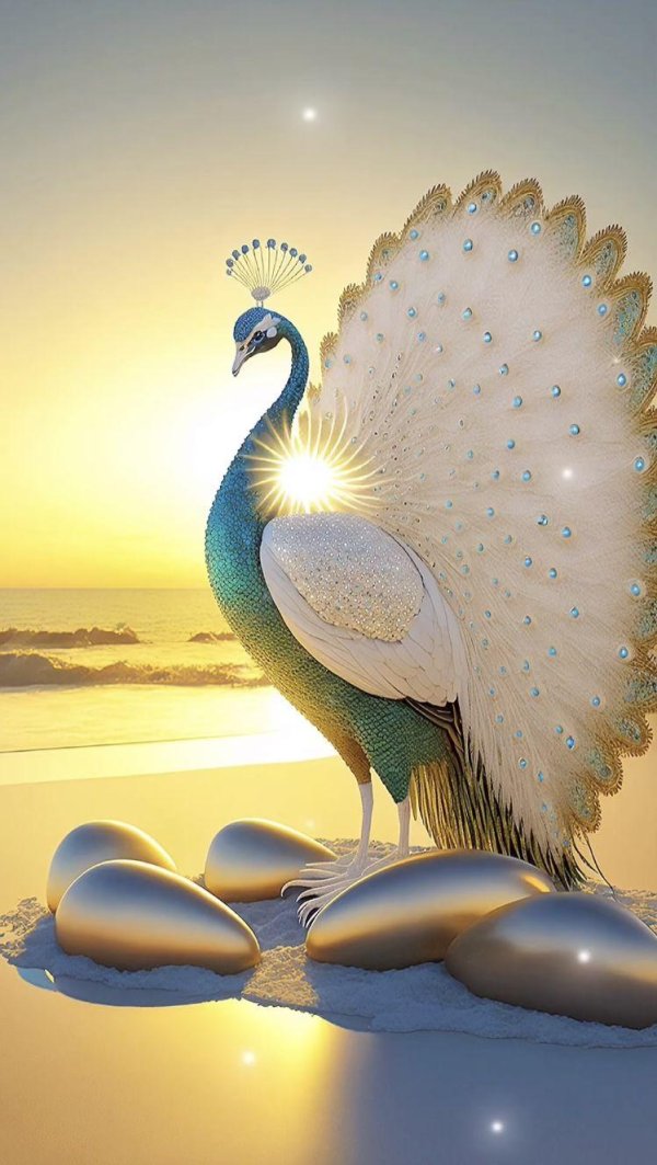 красивая птица