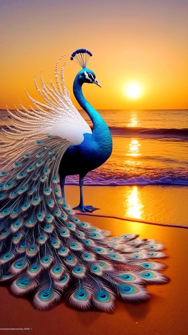 красивая птица