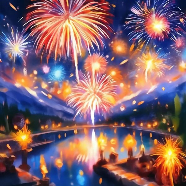 фон с фейерверками