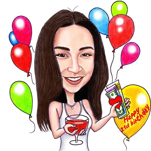 шарж женщина