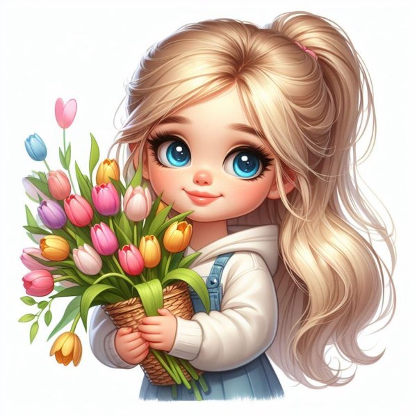 красивая мультяшная девочка