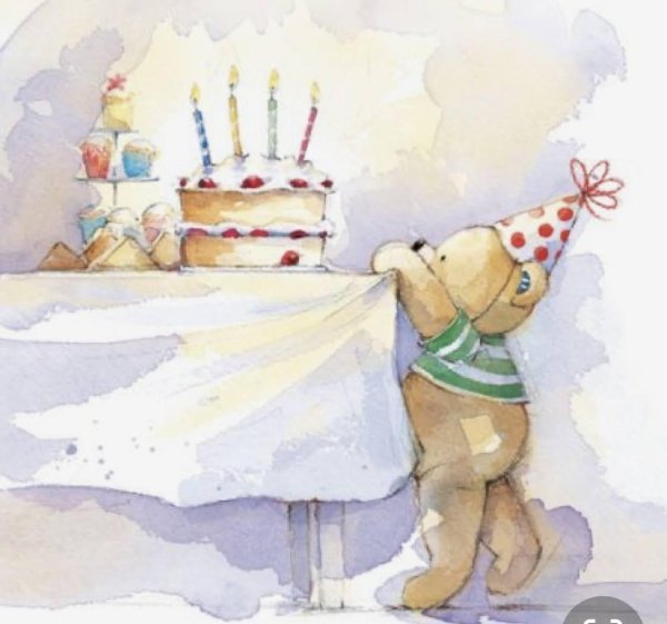 медвежонок с тортиком