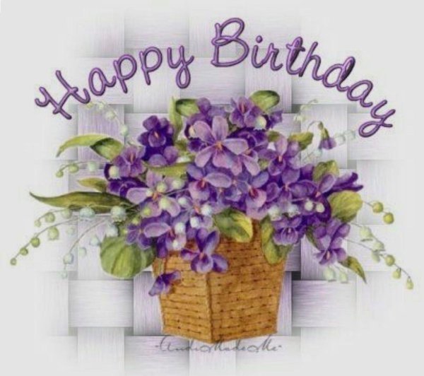 открытки с фиалками