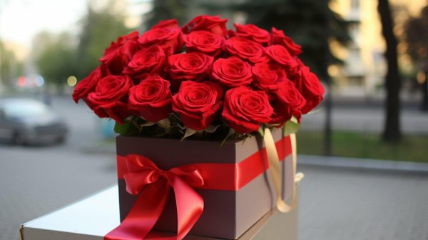 цветы в коробке