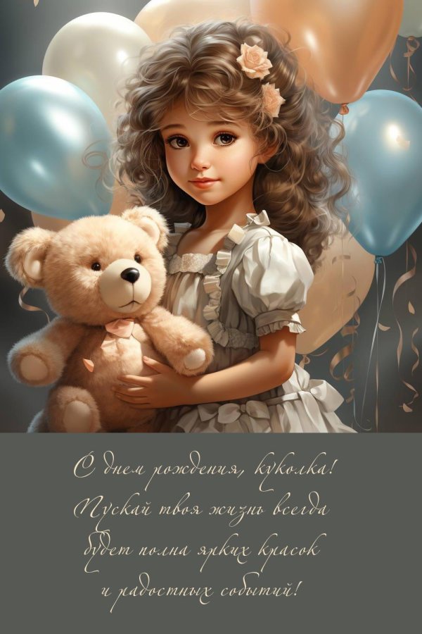 открытка дочке