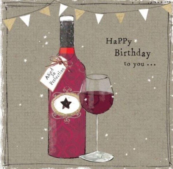 открытка с днем рождения стильная