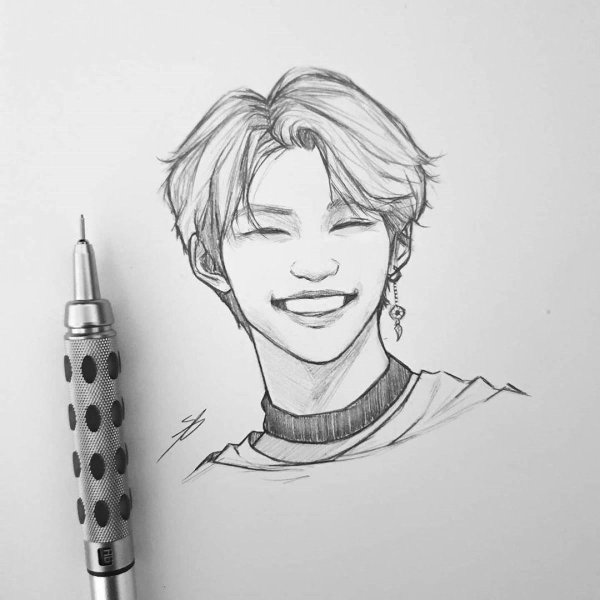 felix stray kids срисовка