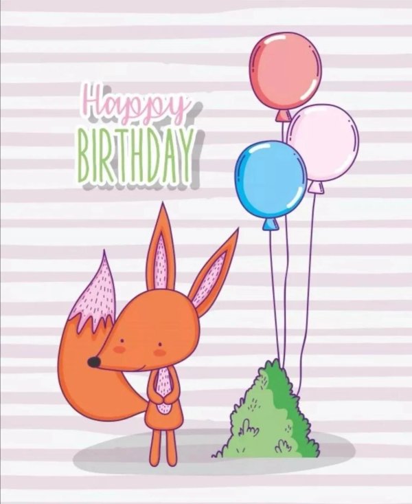 открытка с лисой