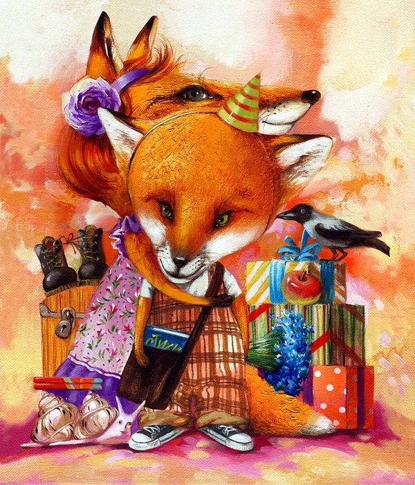 иллюстрации лисички чистотина евгения