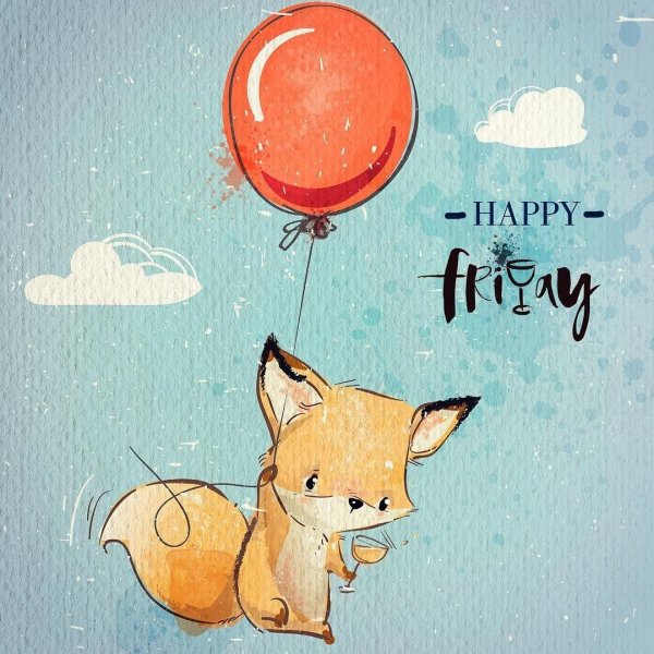 лисенок с шариком