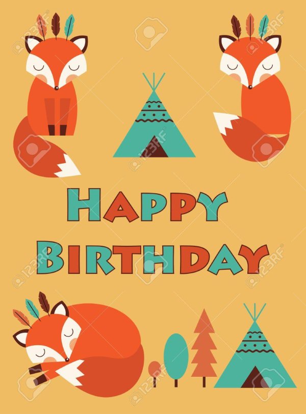 лиса поздравляет с днем рождения