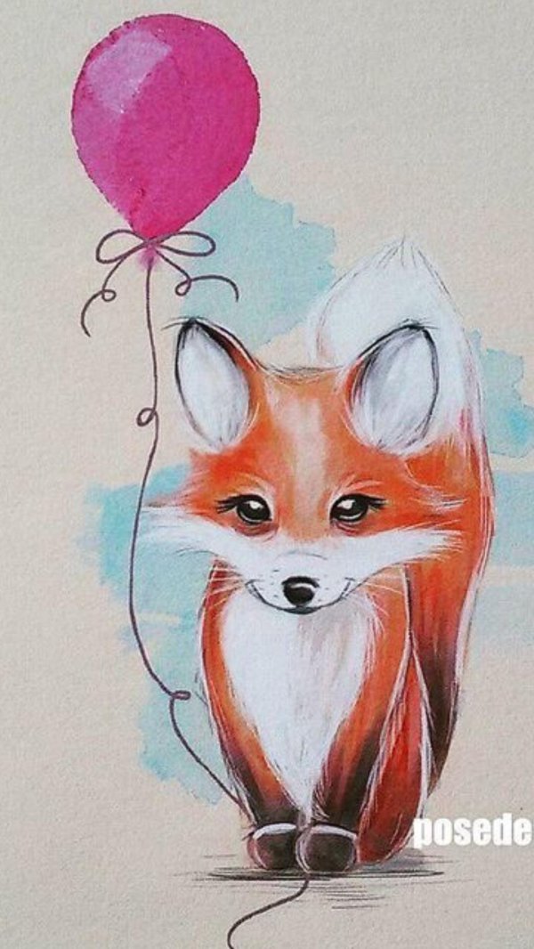 рисунки животные милые