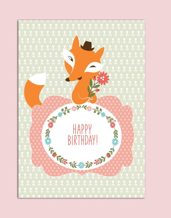 с днем рождения от лисы