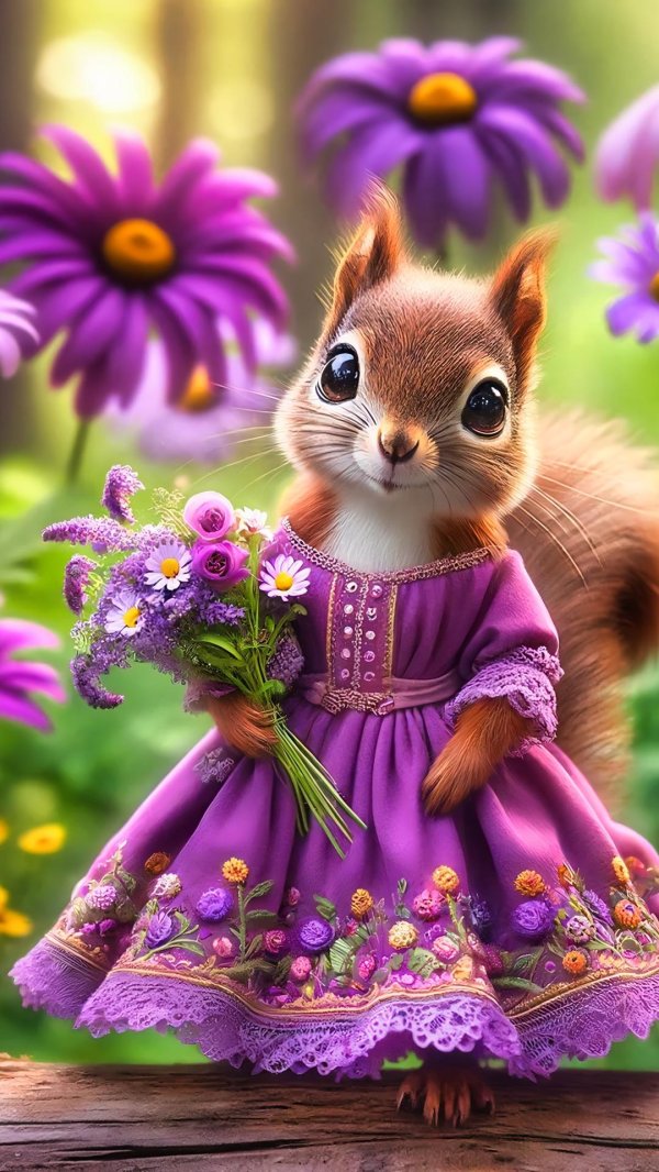 красивая белочка