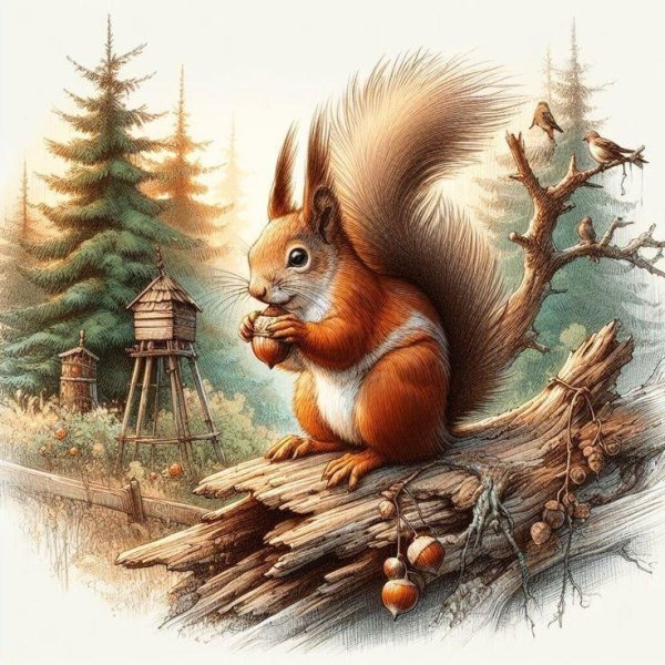 рисунок белки