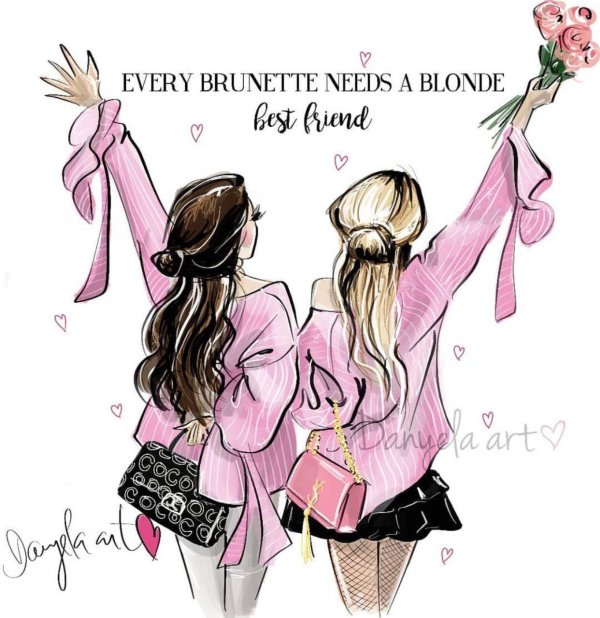 подружки рисунок